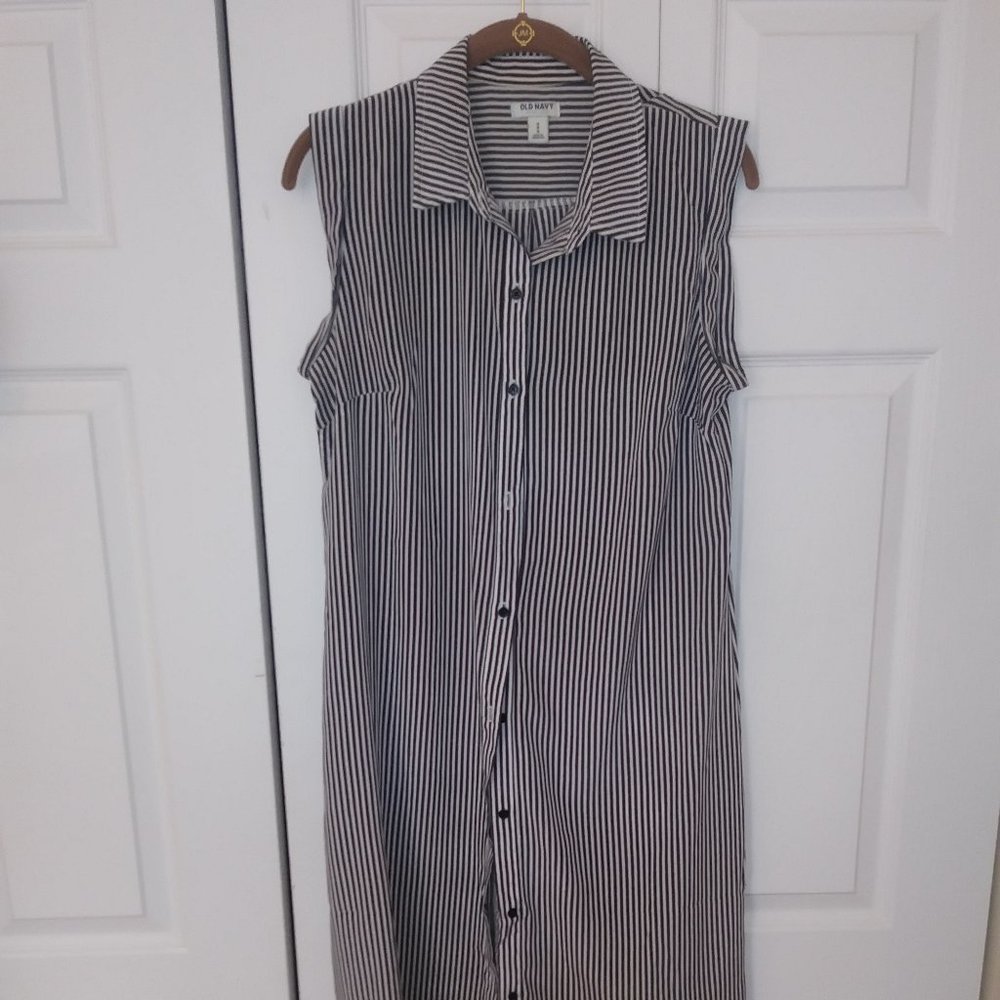 Old Navy Striped Shirt Dress
